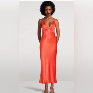 SHONA JOY — Mia Bias-Cut Satin Slip Dress